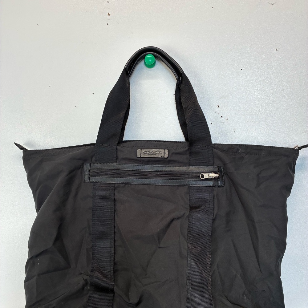 Coach Black nylon collapsible Duffel Bag